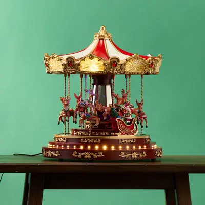 Carrousel De Noel Lemax Carousel With Christmas Cheer - Model