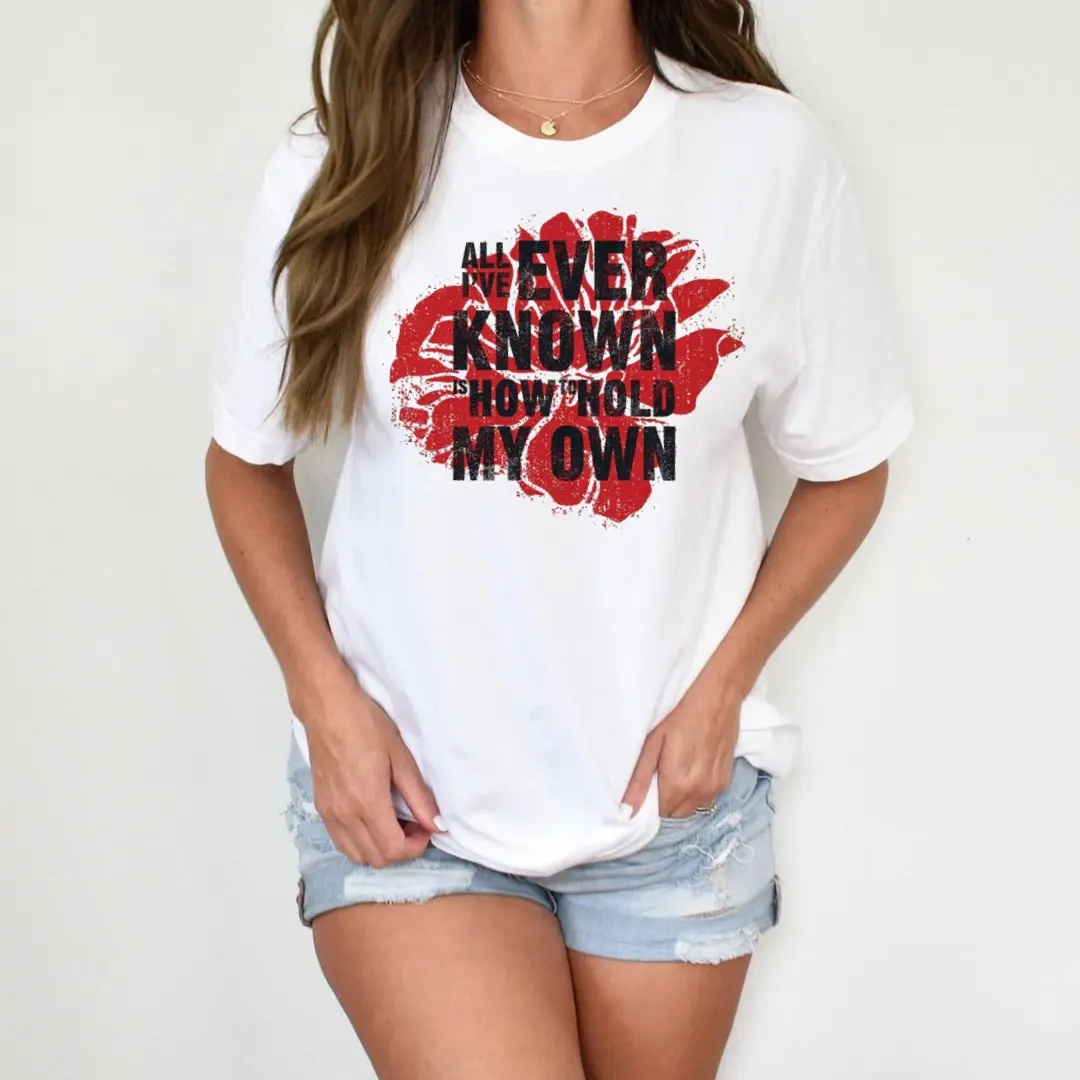 Retro All I've Ever Known Is How To Hold My Own Shirt, Hadestown Book Lover Gift, Crewneck Day Oversized, Romance Tiktok Shop