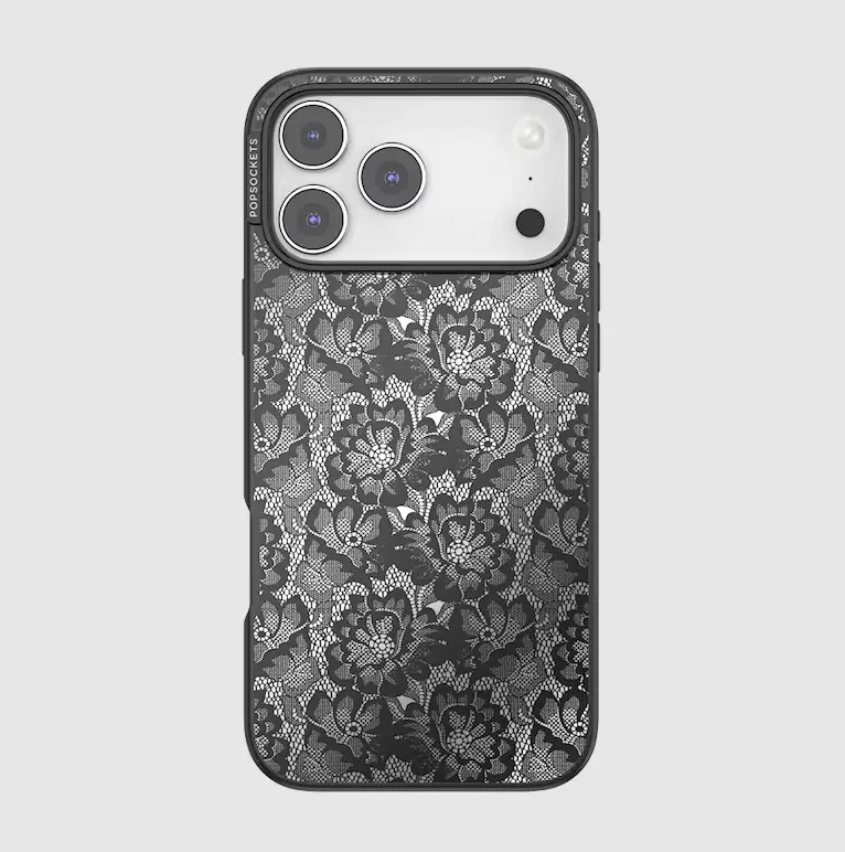 MagSafe Protective Casing with Screen Protector for iPhone 17 Pro Max - Stylish Black Veil Mirror Finish, Popsocket-Compatible, Shockproof Drop Protection Accessory for Smartphone, Handheld, Cellphone Devices
