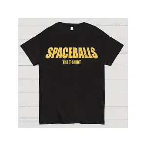Spaceballs Movie Retro Vintage T-Shirt - Classic Sci-Fi Comedy Film Fan Tee, Comfortable Crew Neck Short Sleeve Graphic Shirt For Men And Women, Perfect Casual Wear And Gift For Movie Buffs Grandma'S Favorite Shirt Trendy T-Shirt