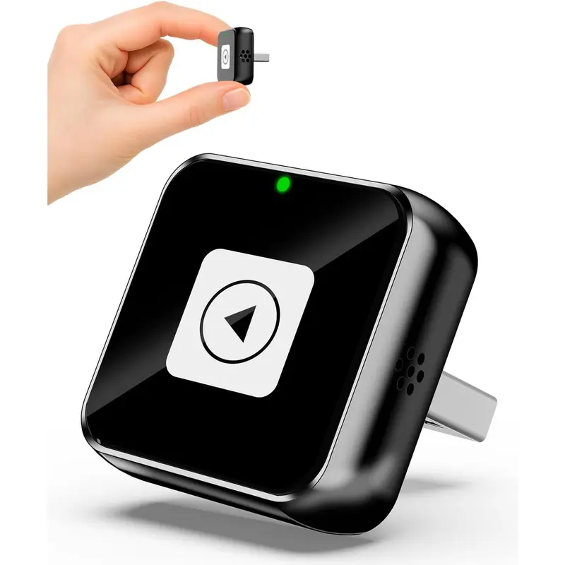 &  Adapter,Mini Plug and Play Converter for Wired  ,Fast  Connection & Auto-Connect, Compatible with iOS 10+ and Android 11+ (Black)