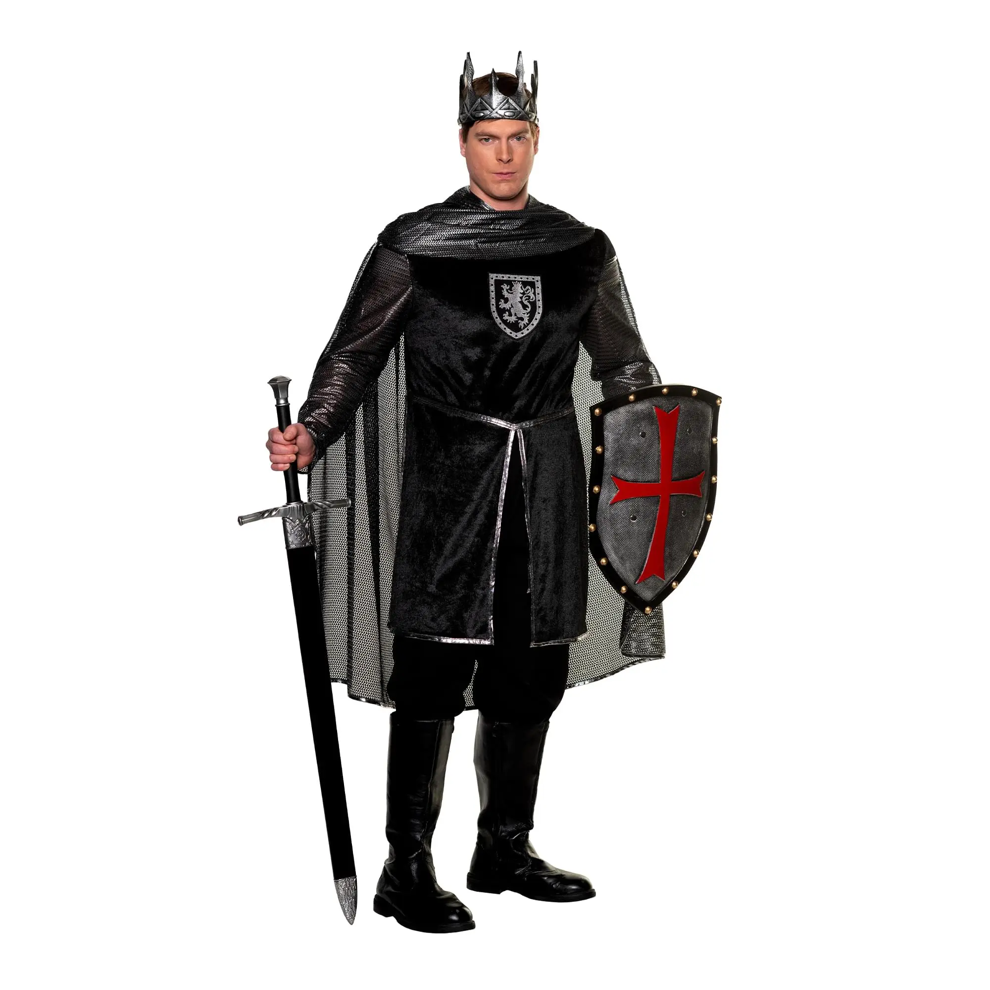 Menswear Medieval Crusader Adult Costume, Original Medieval Dress with Premium Fabrics for Special Occasions, Costume Ideas, Crusader Theme, Clothes, Halloween Ideas, Cosplay Gear, Innovative Costumes