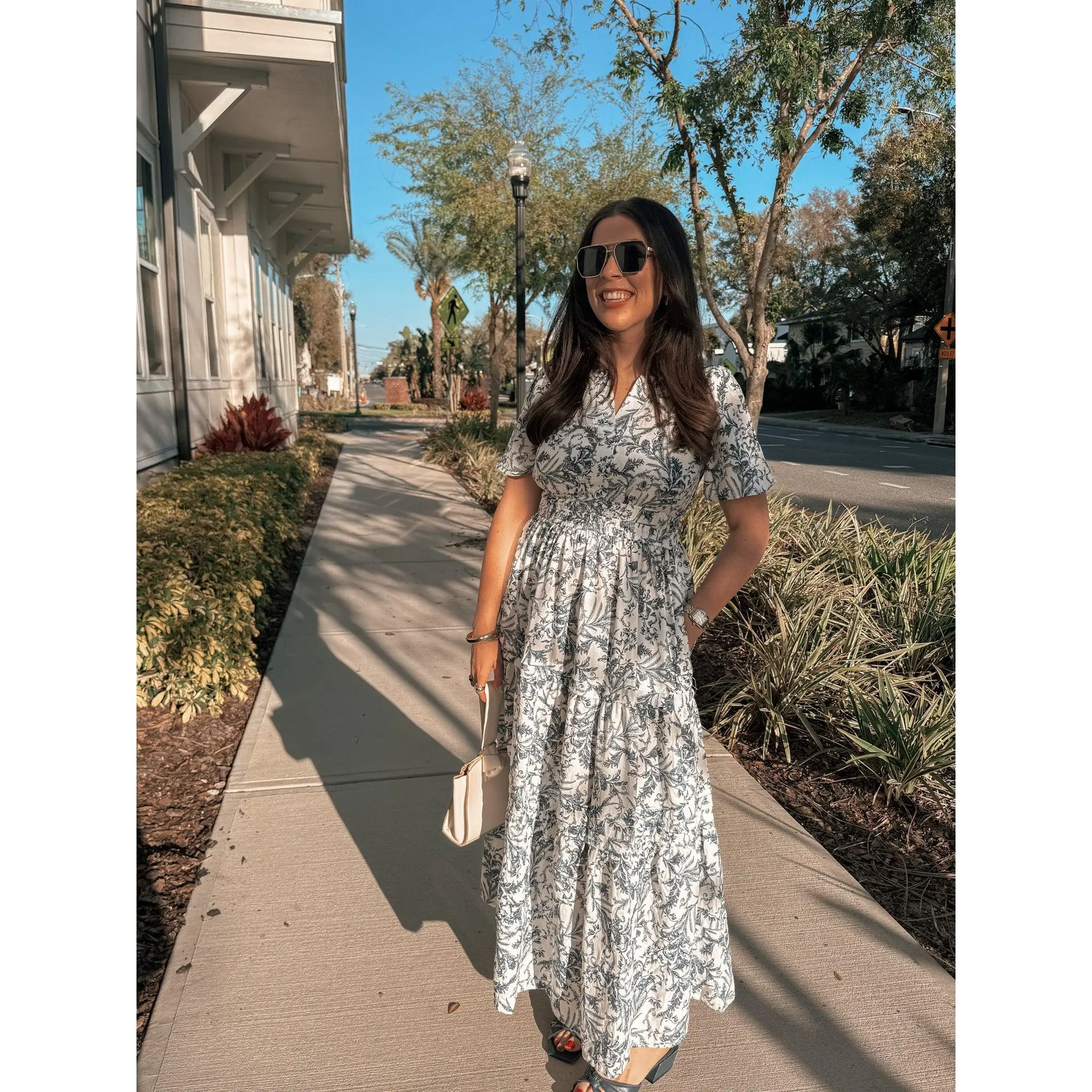 Antique Florals Maxi Dress