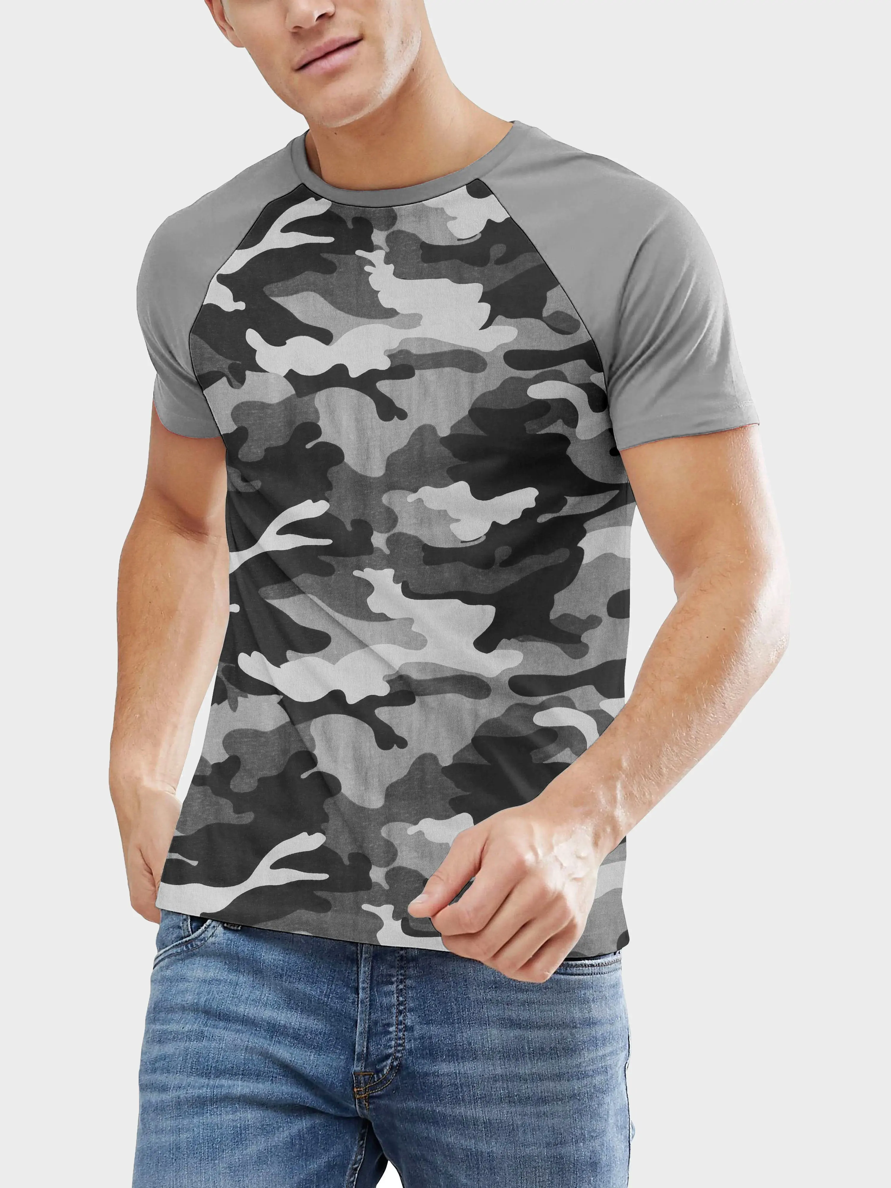 Men's Contrast Raglan Baseball T-Shirt