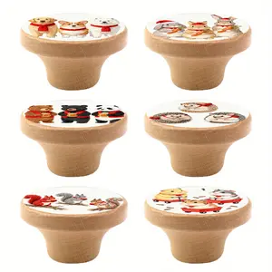 6PCS Round Nightstand Drawer Knobs, Furniture and Wardrobe Door Handles, Versatile Furniture Drawer Knobs, And Wooden Single Hole Drawer Knobs Are Also Available. Perfect Gift for Parents