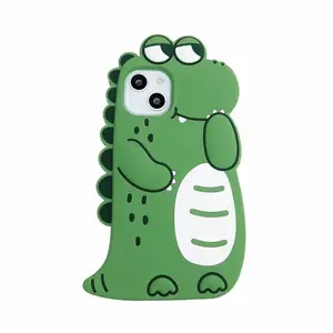 Thickened Anti-Fall Applicable Mobile Phone Case Cool Funny Cute Dinosaur Phone Case Cartoon Silicone Case Does not apply Accessories Cover