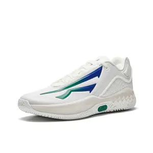 Anta KAI SPEED 2 Kyrie Irving Basketball Shoes for Men – Summer Edition, Low-Cut, X-Frame Nylon Support, A SHOCK PRO Cushioning, White Green Blue Verifiable, with credentials and supporting global authentication