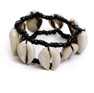 Single Row Cowrie Shell Bracelet - Unisex, Stylish Beaded Design for Men and Women