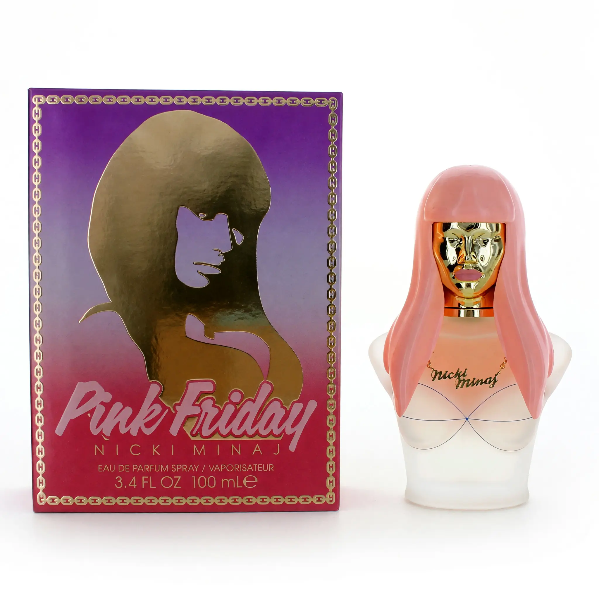 Women's Pink Friday by Nicki Minaj EDP Spray - 3.4 oz (3-3.9 fl oz), Floral Scents, Aromatic Fruity Fragrance with Boysenberry, Caramelized Pear, Jasmine & Vanilla Notes