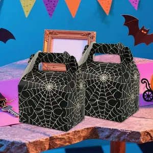 Spider Carrying Box Set, 12/50pcs Halloween Decorations, Perfect for Party Favors & Gift Wrapping, Ideal for Birthdays & Weddings