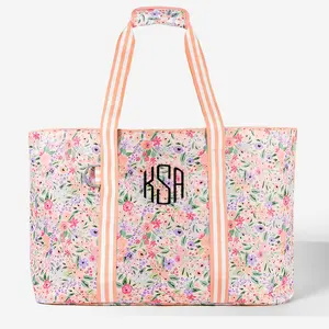 ML MARLEYLILLY Extra Large Tote Bag with Monogramming and Multiple Pockets - Personalized Jumbo Bag