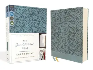 NIV, Journal the Word Bible (Perfect for Note-Taking), Large Print, Leathersoft, Teal, Red Letter, Comfort Print: Reflect, Take Notes, or Create Art Next to Your Favorite Verses Imitation Leather – Large Print, January 30, 2024
