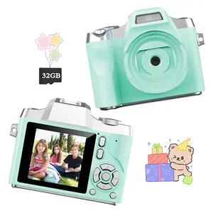 Mini Keychain Digital Camera, Pocket Sized Mini Camera with 16X Digital Zoom 1080P, Includes 32GB Card, Perfect for Travel, Parties & Vlogging, Ideal Christmas Birthday Creative Gift