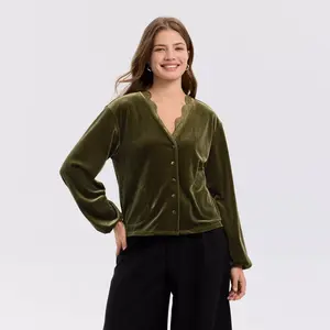 Women's Lace Cardigan - Universal Thread Forest Green M