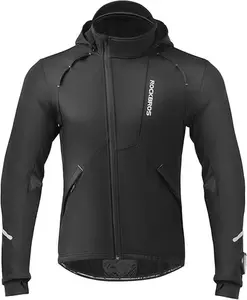 ROCKBROS Cycling Jackets for Men Winter Bike Jackets Thermal Windproof Jacket for Men Cold Weather Cycling Running Hiking