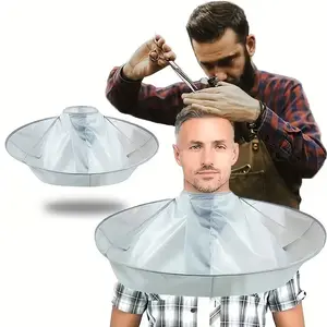 Foldable Barber Cape Design Hairdressing Apron, Fashion Umbrella Print, Durable Polyester Material, Salon Accessories