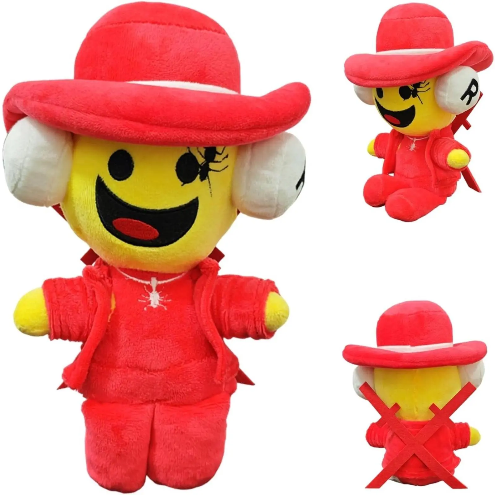 9.8-Inch Red-Yellow Brainrot 67 Plush Stuffed Toy, Limited Edition Glitchy Meme Stuffed Animal, Collectible Gift for TikTok Fans, Plush Stuffed Toys
