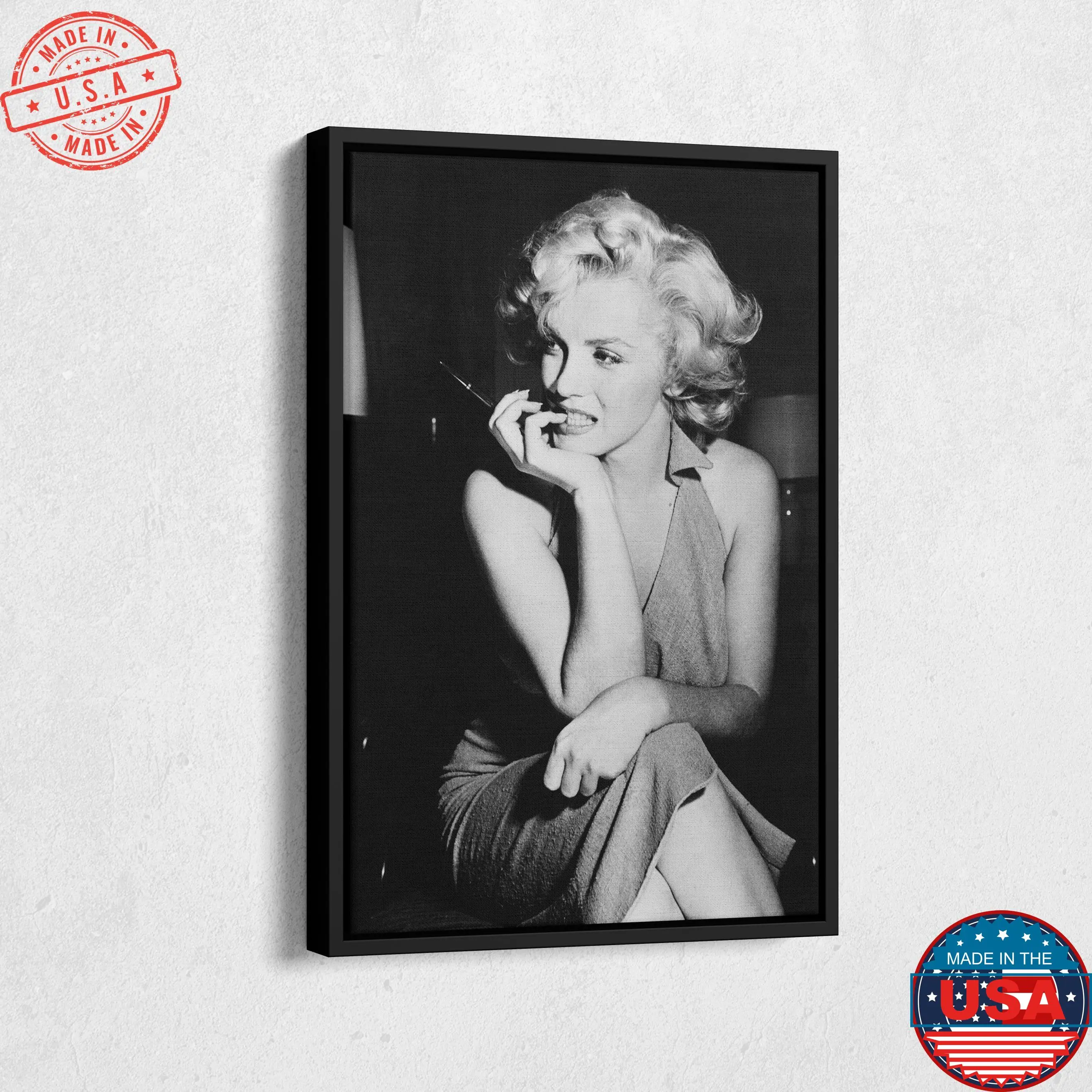 Marilyn Monroe Poster Black and White Wall Art Home Decor UnFramed