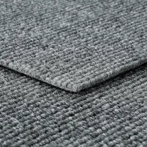 24x24 Gray Carpet Tiles Peel and Stick Carpet Squares 16-Tiles Self Adhesive Carpet Tile Square Anti Slip Carpet Floor Tiles for  Outdoor Commercial Classroom Basement Garage Floor Mats
