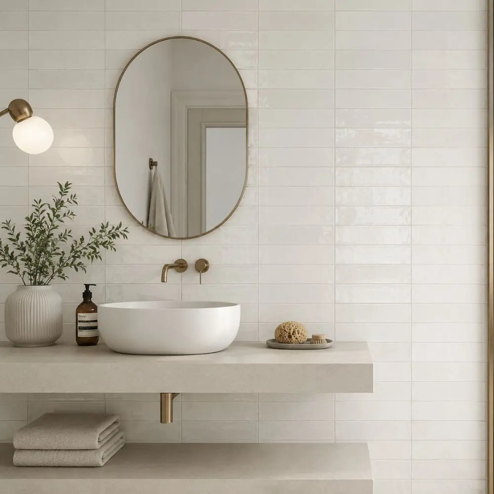Solenne Ivory 2x9 Porcelain Tile Glossy