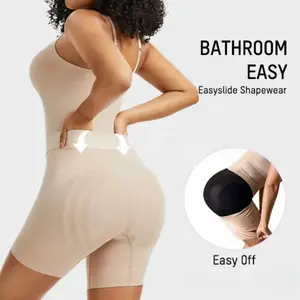 Shecurve Easyslide Shapewear Tummy Control Butt Lifter Faja Back Pull Down Bodysuit, Scruntch with Back Bone Support & Cotton Gusset, for Women Postpartum Everyday Fajas Colombian Girdles Body Shaping Underwear #SummerVibes