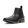 IUV Cowboy Boots For Men Ankle Boots Western Boot Casual Dress Slip On Chelsea Men Leather Footwear Walking Shoes Black Closed Decor black boots gift ideas