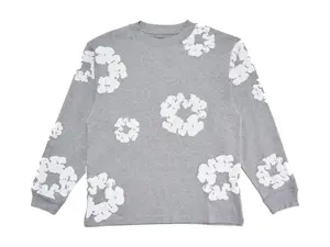 Denim Tears Long Sleeve Cotton Wreath T-shirt Grey