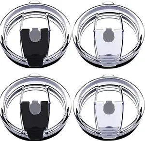 Pack of 4 Splash Resistant Lid, 20 oz Tumbler Lids Spillproof for Beast, Juro, Ozark Trail, Rae Dunn, Atlin, Coffee Mug and More Cooler Cup, Covers for 20 Ounce Tumbler