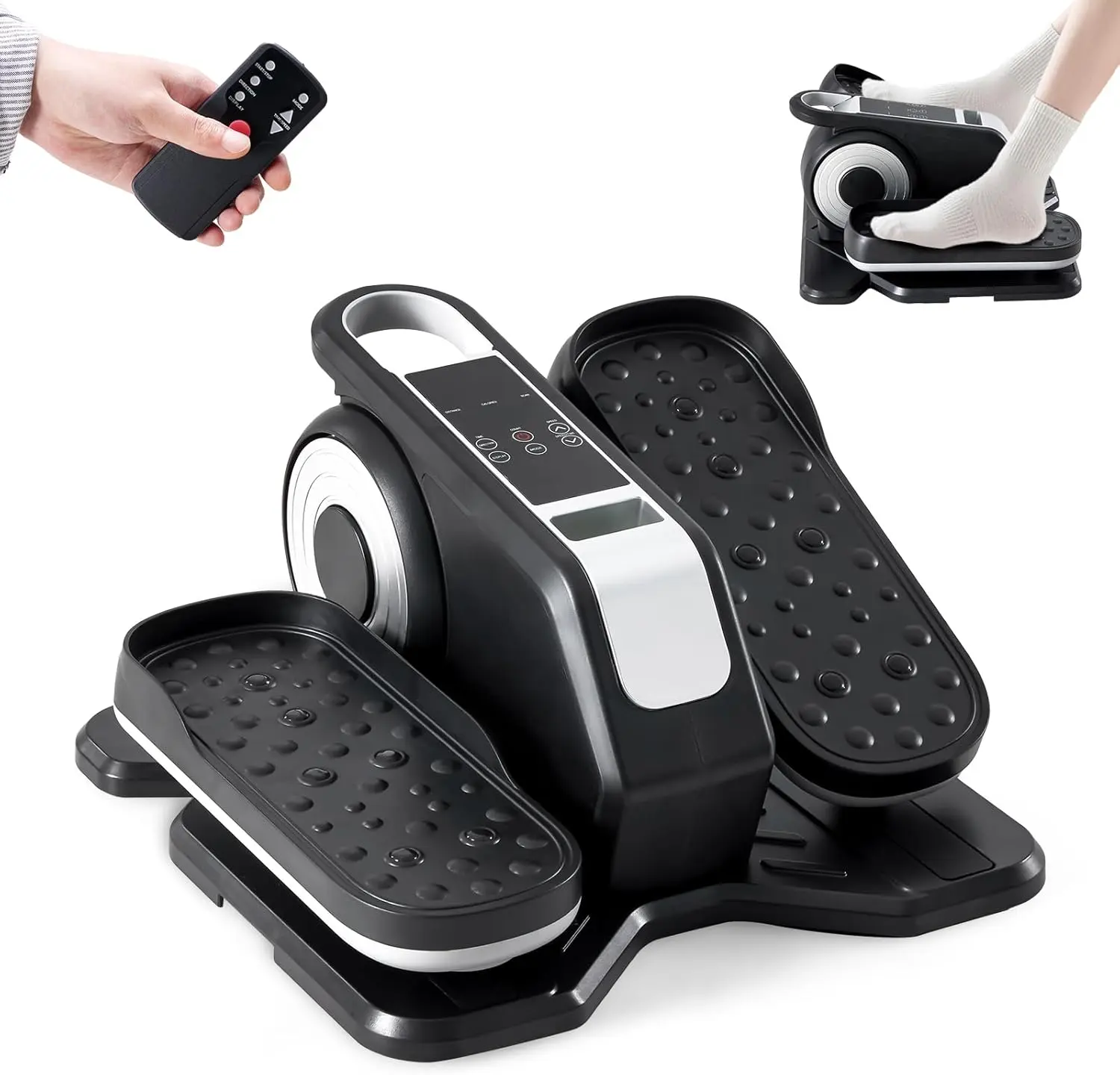 Electric Under Desk Elliptical Machine for Arms and Legs - Remote Control, 12 Speed/Program Quiet Peddler, Seated Cardio Equipment for Home, Office, Seniors