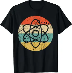 Atom Retro Style Science Casual Short Sleeve Cotton T-Shirt