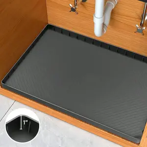 Silicone Under Sink Mat, Waterproof Kitchen Essential, Flexible Drip Tray, Organizer & Storage Solution, Ideal for Cabinets