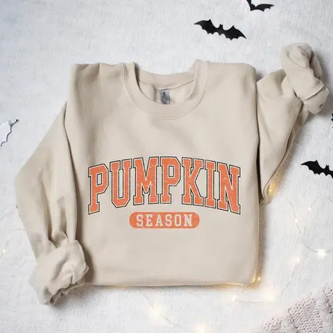 Retro Pumpkin Season Sweatshirt - Shirt- Hoodie, Autumn Fall Sweatshirt, Halloween Thanksgiving Shirt, Pumpkin Halloween Sweatshirt, Fall Gifts, Autumn Sweatshirt, Halloween for women, Full Color, For Men, For Women, Casual, Tee Print