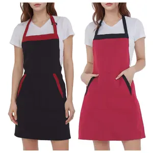 2-Pack Adjustable Apron Set for Baking, Cooking, BBQ, Kitchen Use, Ideal for Home, Restaurant, Garden, School, Coffee Shop, Unisex