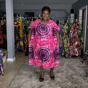 Vibrant Circle Print Dress for Women - Stylish Short Sleeve A-Line Dress for Casual Wear Shortsleeve Summer Womenswear