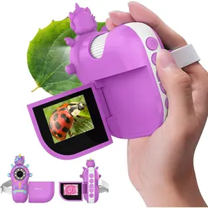Digital Microscope for Kids Handheld Miniscope - 4K 2.0" Screen Rechargeable 1000X Mini Pocket Portable Magnifying Glass Edu Learning Science Toy Gift with Slides Kit 4-12 Children Students (Violet)