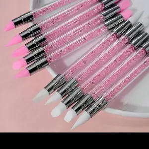 5 Pack Nail Silicone Pink Crystal