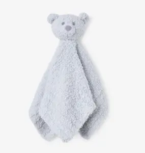 Blue Chenille Bear Security Blankie