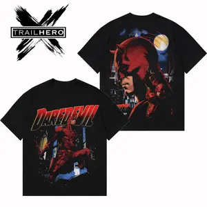 TRAIL HERO - DAREDEVIL Premium Acid Washed Hoodie T-Shirt, En Sabah Nur Hoodie Shirt, Character Comics Fans Shirt, Superhero Washed Shirt, Comic Book Fans T-Shirt, Superhero Graphic Tee Cotton