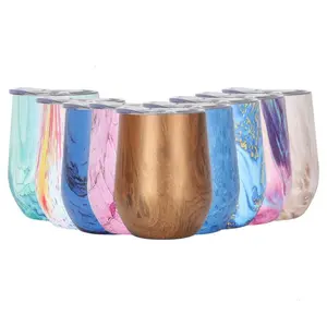 Stemless Insulated Wine Glass Tumbler - Rainbow Unicorn, 12 oz – Stainless Steel Stemless Wine Glass
