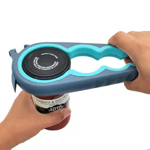 Jar Opener Bottle Opener and Can Opener for Weak hands, Seniors with  and Anyone with Low Strength, Mutil Jar Opener Get Lids Off Easily (Blue and Grey)