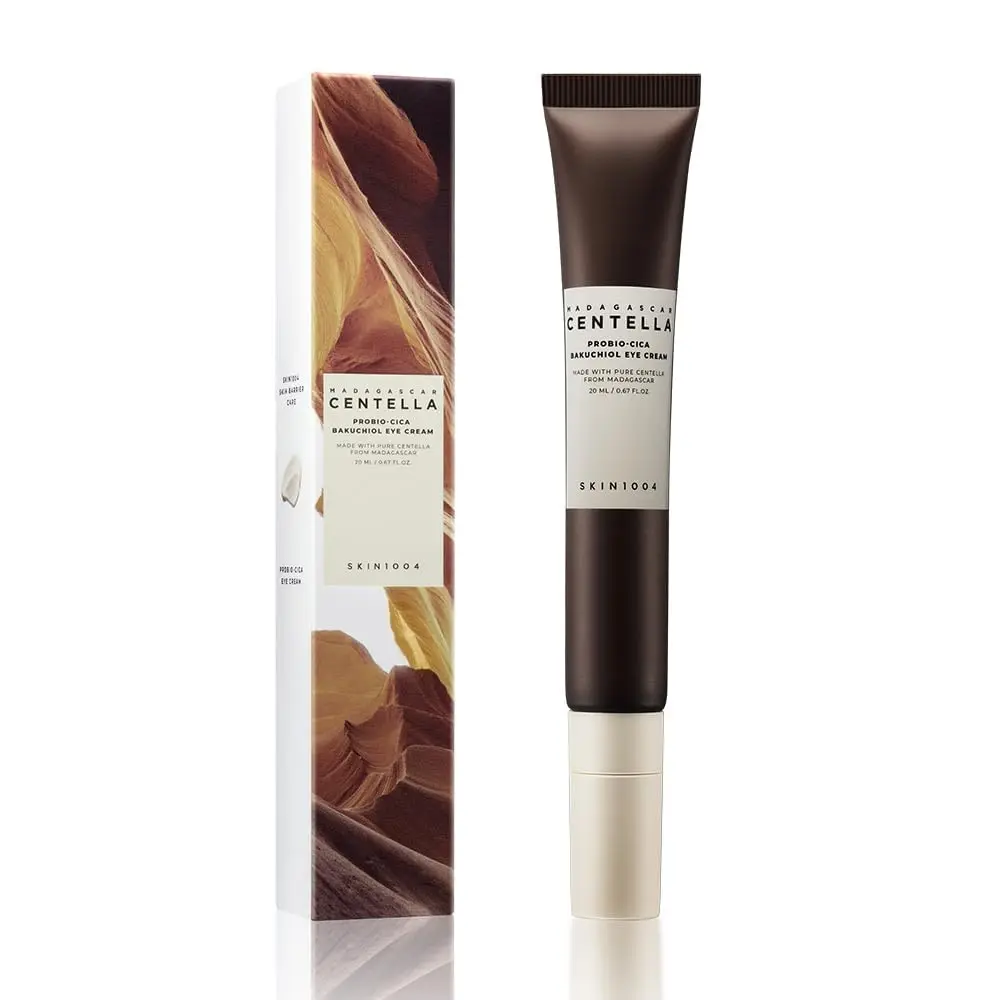 SKIN1004 Madagascar Centella Probio-Cica Bakuchiol Eye Cream 20ml - Anti-Aging Eye Cream with Centella & Bakuchiol Lightweight Skincare Wrinkle Patches Cleansing