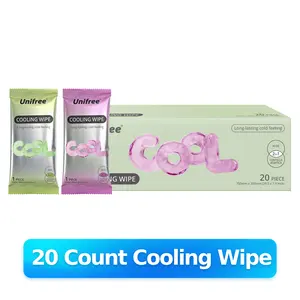 Unifree Cooling Towels, XL Menthol Cooling Wipes, 20 Individually Wrapped, for Summer Heat, Workouts, Long Drives, outdoorfun, memorial day