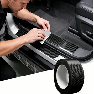 Upgraded Carbon Fiber Vinyl Wrap - Car Door Sill Protectors, Edge Guards, Paint Protection Film, Car Decals for Trucks, SUVs, Motorcycles