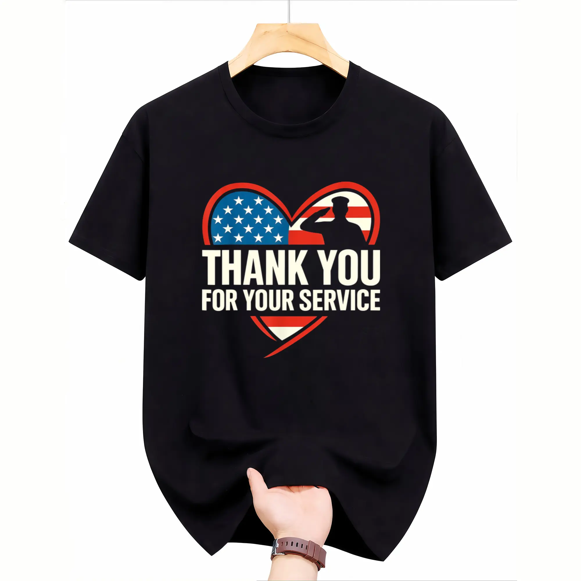 Thank You for Your Service US Flag Patriotic Veterans Day T-Shirt