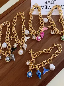 Ocean Pearl Water Drop Bracelet, Bracelets Jewelry, Elegant Jewelry Gift Idea, Fashion Handmade Design, Unique Trendy Accessory for Her