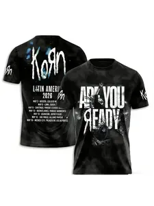 New Korn Band 2026 3D Printed T-shirt for Men and Women Fashionable and Casual Boutique Fan Gift Short Sleeved Outdoor Loose Top ﻿