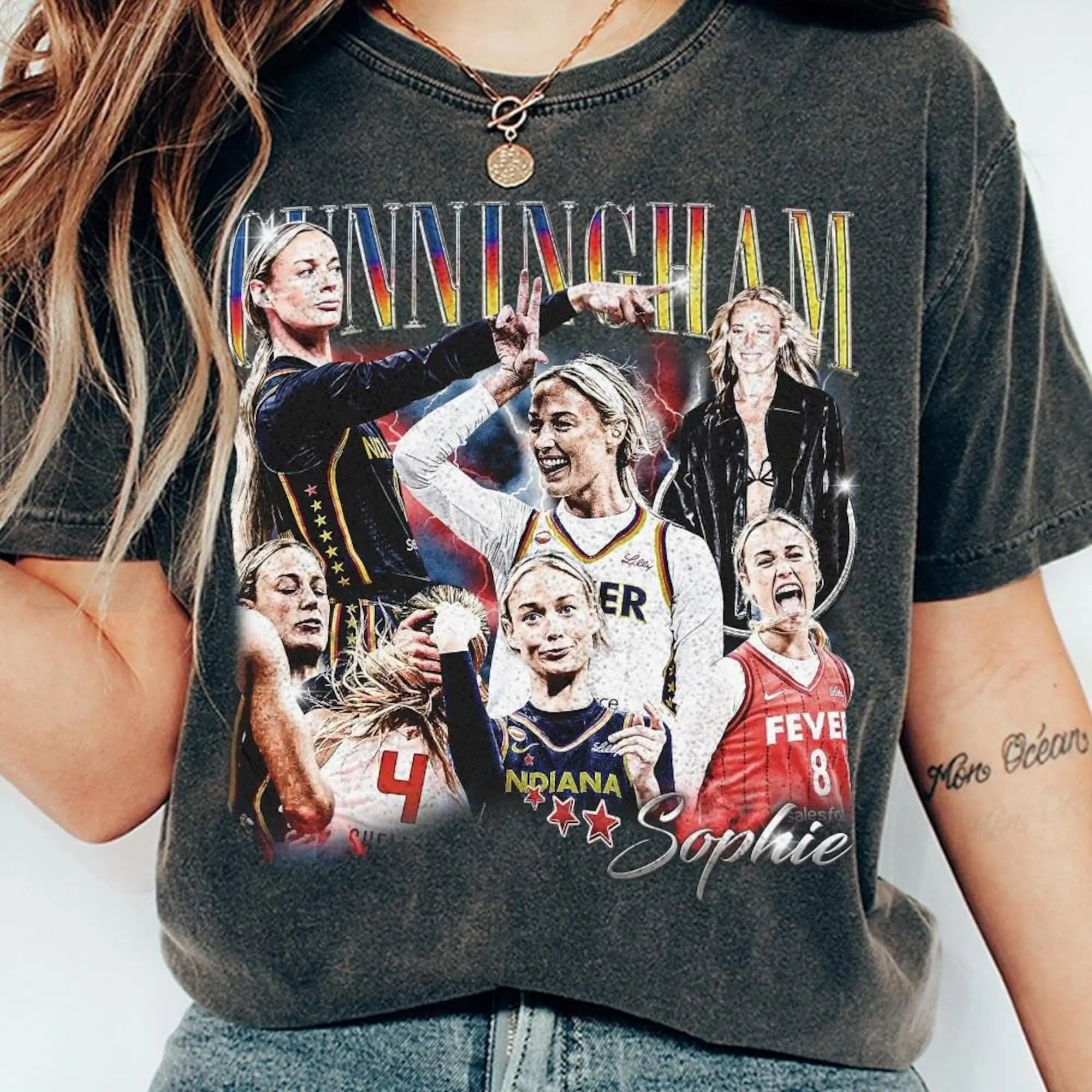Sophie Cunningham Basketball Graphic Tee, Vintage Comfort Colors T- Shirt
