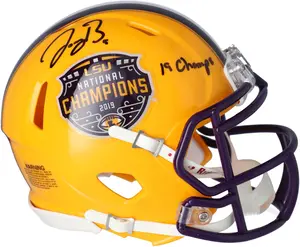 Joe Burrow LSU Tigers Autographed College Football Playoff 2019 National Champions Riddell Speed Mini Helmet with "19 Champs" Inscription - Fanatics Authentic Certified