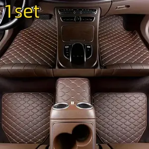 Universal Waterproof Car Floor Mats Set, Automotive Floor Mats, Floor Mats For Car, PU Leather Interior Accessories, Car Accessory, Front and Rear Seat Covers, Boy and Girl Gift
