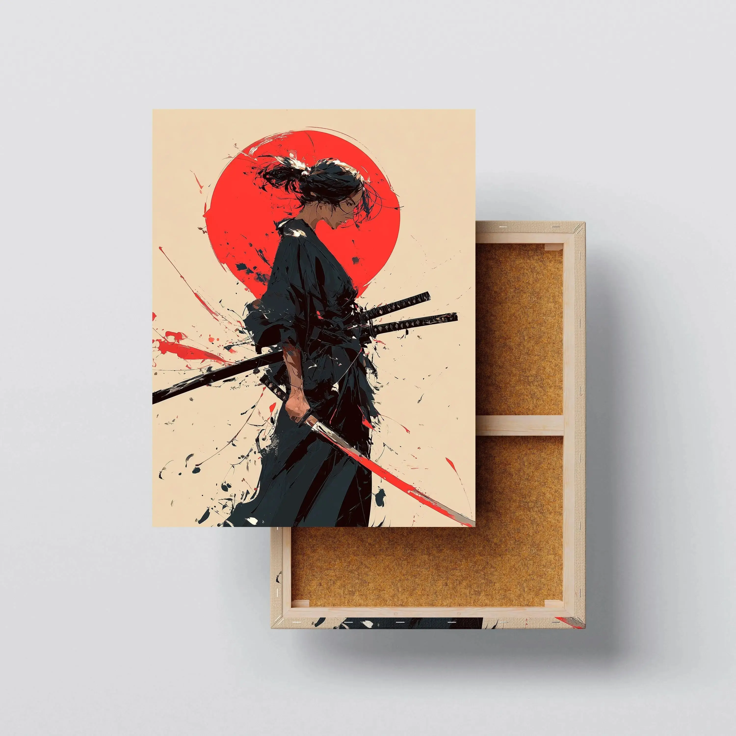 Crimson Sun – Samurai Wall Art